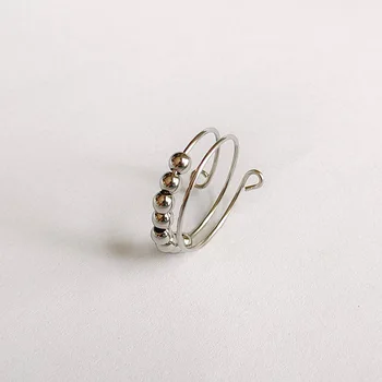 10tk Vabalt Pöörelda Anti Stress Ärevus Ringi Naised Reguleeritav Roostevabast Terasest DIY Beads Vurr Fidget Ringi Hulgimüük 2