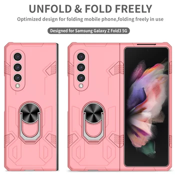 Kõva magnet Telefon Case for Samsung Galaxy Z Fold3 Murra 4 Fold4 Fold2 Murra 3 2 Anti-Slip Kate Samsung Z Fold3 5G